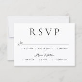 Modern Photo Editorial Wedding RSVP Karte (Vorderseite)