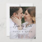 Modern Photo Editorial Wedding Save the Date (Vorderseite)