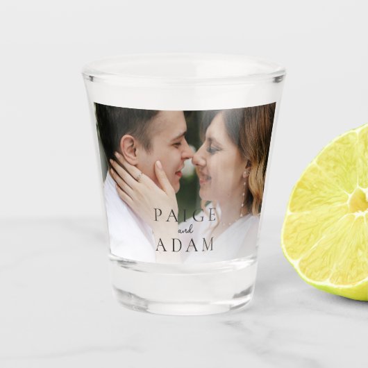 Modern Photo Editorial Wedding Schnapsglas (Vorderseite)
