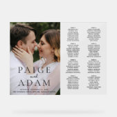Modern Photo Editorial Wedding Seating Chart Acrylschild (Vorderseite)