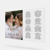 Modern Photo Editorial Wedding Seating Chart Acrylschild (Winkel)