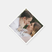 Modern Photo Editorial Wedding Serviette (Ecke)