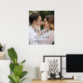 Modern Photo Editorial Wedding Welcome Sign Poster (Heimbüro)