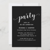 Modern Photo Elegant Script Graduation Party Einladung (Rückseite)