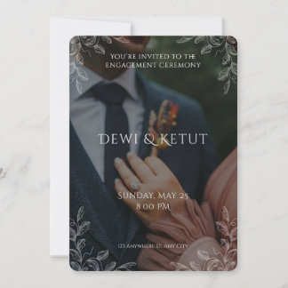 Modern Photo Engagement Ceremony Invitation Einladung