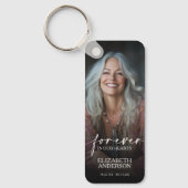 Modern Photo Forever in our Hearts Memorial Schlüsselanhänger (Vorderseite)