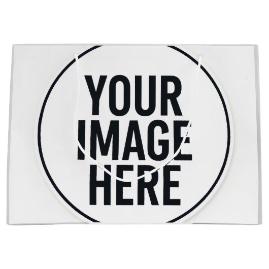 Modern Photo Frame Paper Shopping Bag Große Geschenktüte (Vorderseite)