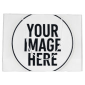 Modern Photo Frame Paper Shopping Bag Große Geschenktüte (Rückseite)