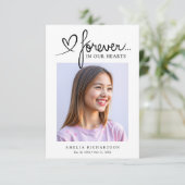 Modern Photo Funeral Memorial Sympathy Dankeskarte (Stehend Vorderseite)