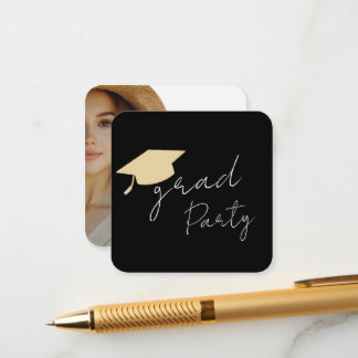 Modern Photo Grad Party  Begleitkarte