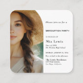 Modern Photo Grad Party  Begleitkarte (Rückseite)