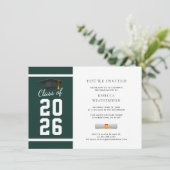 Modern Photo Graduation 2026 Party Einladung (Stehend Vorderseite)