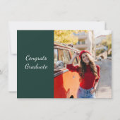 Modern Photo Graduation 2026 Party Einladung (Rückseite)