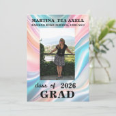 Modern Photo Graduation Announcement  Ankündigung (Stehend Vorderseite)