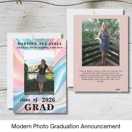 Modern Photo Graduation Announcement  Ankündigung