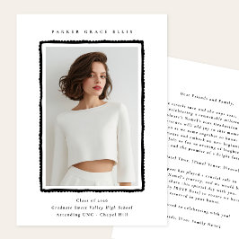 Modern Photo Graduation Announcement Class of 2026 Ankündigung