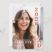 Modern Photo Graduation Announcement Class of 2026 Einladung (Vorderseite)