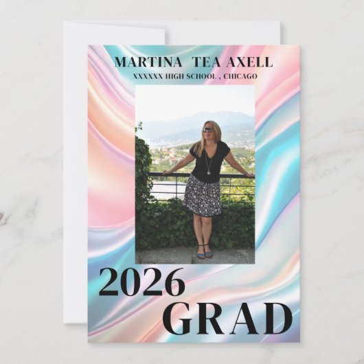 Modern Photo Graduation Announcement  Einladung (Vorderseite)