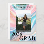 Modern Photo Graduation Announcement  Einladung (Vorne/Hinten)