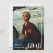 Modern Photo Graduation Announcement Einladung (Vorderseite)