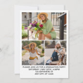 Modern Photo Graduation Invitation Einladung (Rückseite)