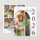 Modern Photo Graduation Invitation RSVP Karte (Vorne/Hinten)