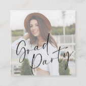 Modern Photo Graduation Party Begleitkarte (Vorderseite)