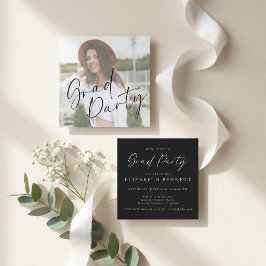 Modern Photo Graduation Party Begleitkarte