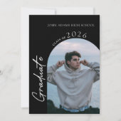 Modern Photo Graduation Party Invitation Einladung (Vorderseite)