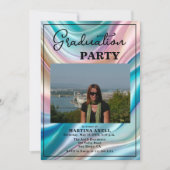 Modern Photo Graduation Party Invitation Einladung (Vorderseite)