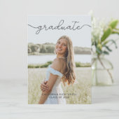 Modern Photo Graduation Party Invitation Einladung (Stehend Vorderseite)