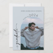 Modern Photo Graduation Party Invitation Einladung (Vorderseite)