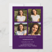 Modern Photo Graduation Party Invite Announcement Einladung (Rückseite)