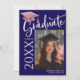Modern Photo Graduation Party Invite Announcement Einladung
