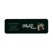 Modern Photo Graduation Party Return Address Label (Vorne)