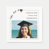 Modern photo Graduation Party Serviette (Vorderseite)