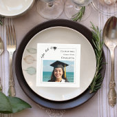 Modern photo Graduation Party Serviette