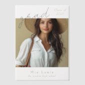 Modern Photo Graduation Pergament Einladungen (Vorderseite)