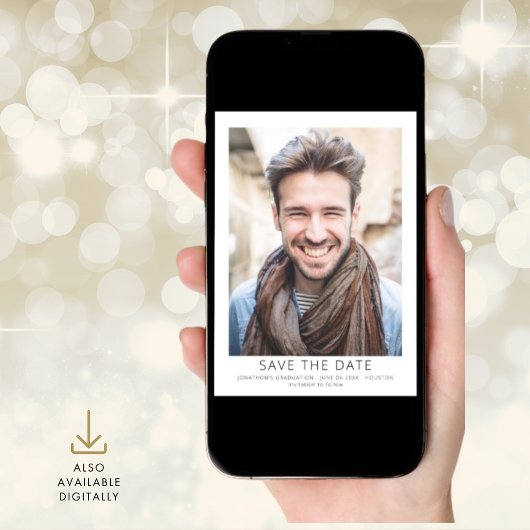 Modern Photo Graduation Save The Date