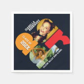 Modern Photo Graduation Serviette (Vorderseite)