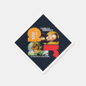 Modern Photo Graduation Serviette (Ecke)