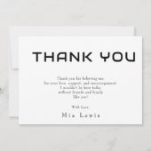 Modern Photo Graduation Thank You Dankeskarte (Rückseite)