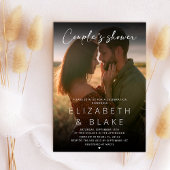 Modern Photo Handwritten Script Couple's Shower Einladung