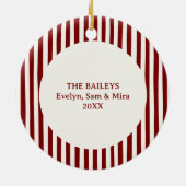 Modern Photo Happy Holidays Family Keepsake Keramik Ornament (Hinten)