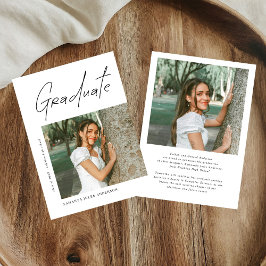 Modern Photo High School Graduation Announcement Ankündigung
