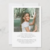 Modern Photo High School Graduation Announcement Ankündigung (Rückseite)