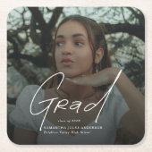 Modern Photo High School Graduation Rechteckiger Pappuntersetzer (Vorderseite)