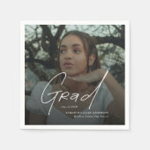 Modern Photo High School Graduation Serviette (Vorderseite)