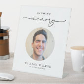 Modern Photo In Loving Memory Celebration Of Life Sockelschild (In Situ)