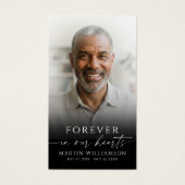 Modern Photo Memorial Sympathy Funeral Prayer Card (Vorderseite)